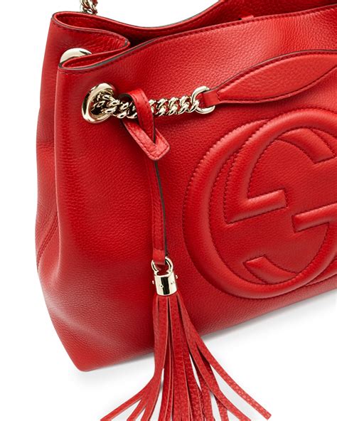 gucci soho medium leather tote with chain straps|Gucci soho tote medium.